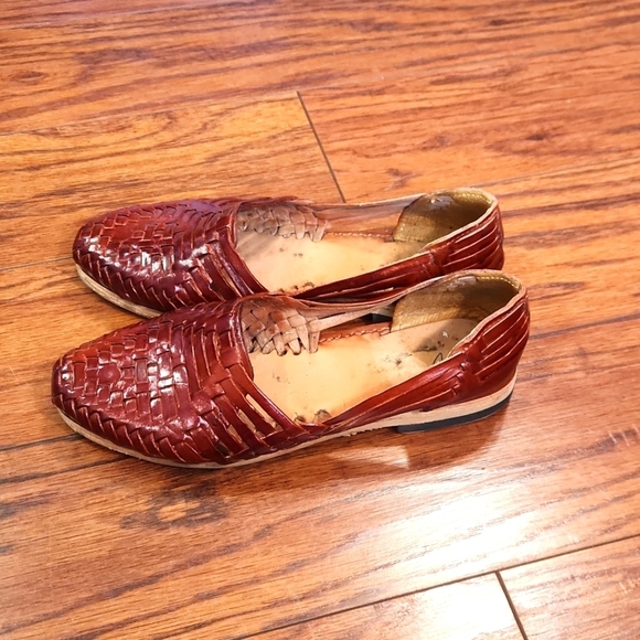 Artisan Womens Leather Brown Huarache's - Picture 3 of 5
